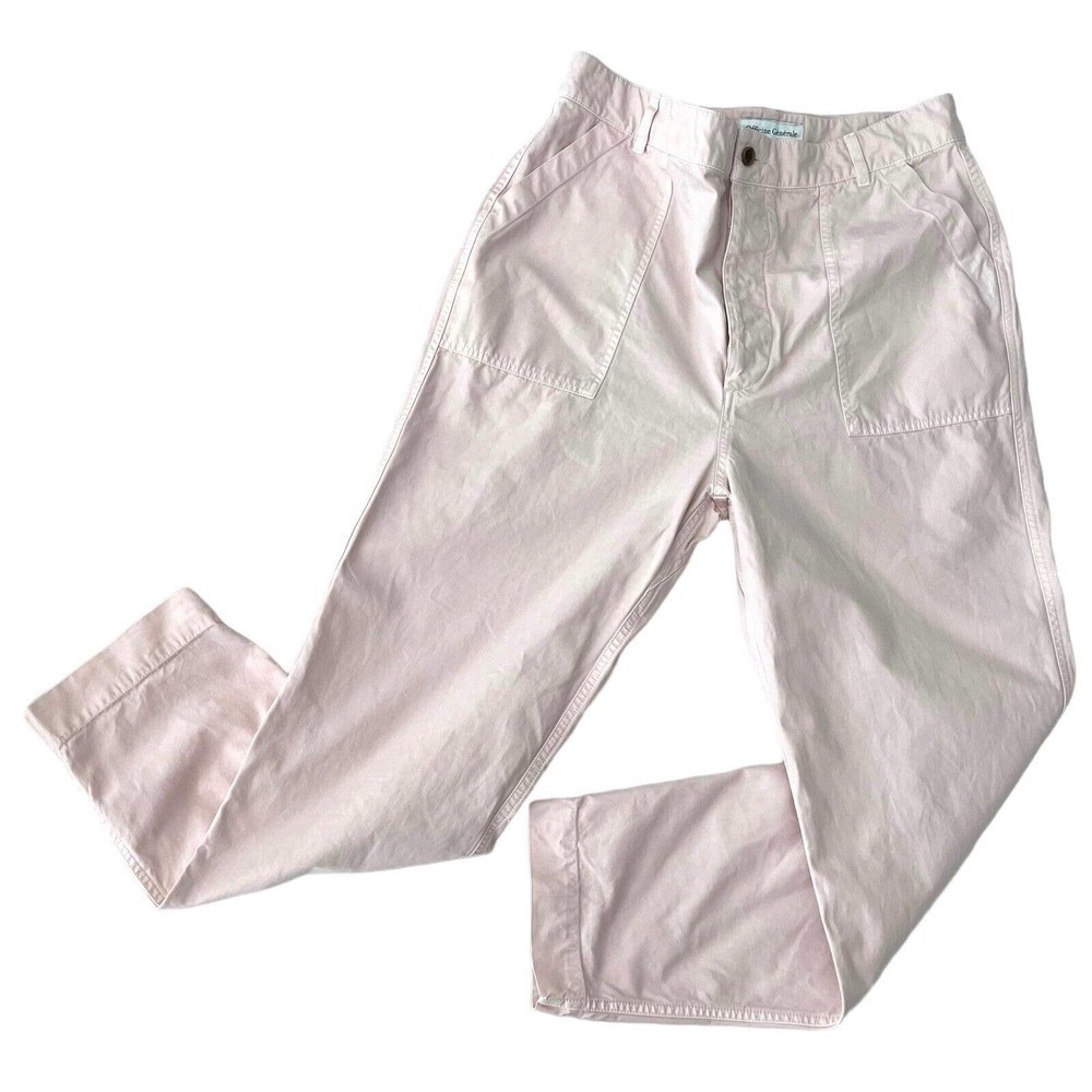 Officine Generale Saskia Light Pink High Rise Button Fly Chino Pants Size 30 - Picture 5 of 10